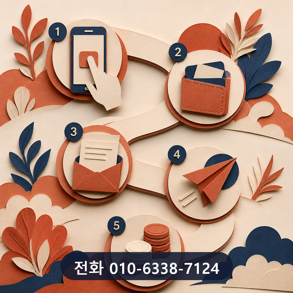 카드깡 수수료 진행 절차 이미지